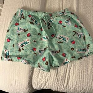 Vtg Junior Mints Pajama Shorts Y2K Cyber Generation Large